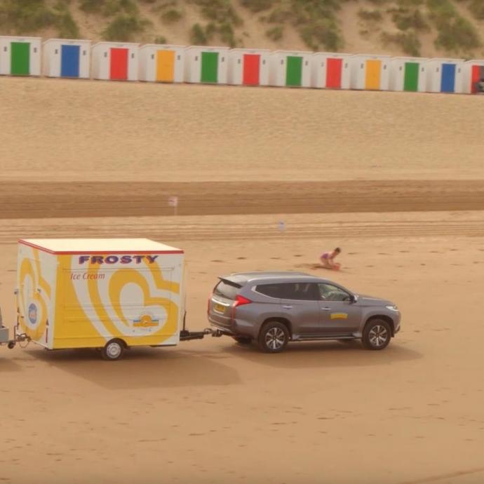 Parkin Estates Ice Cream Van on Woolacombe Beach Devon